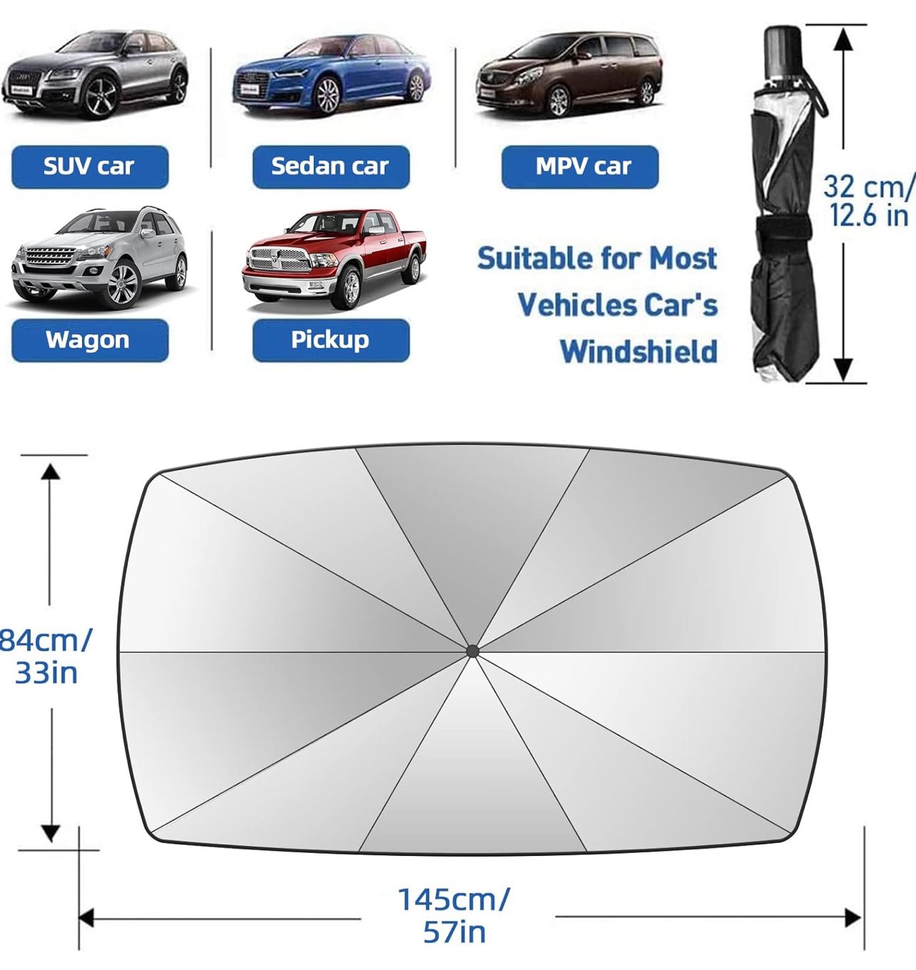 CAR SUNSHADE UMBRELLA (BOX PACKING)