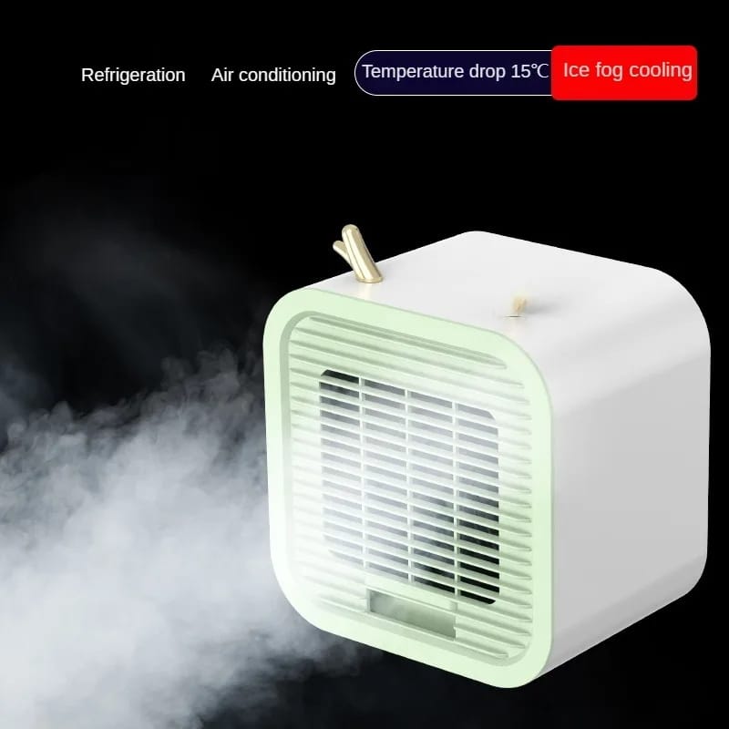 New Portable Desktop Air Conditioning Fan Three Gears Adjustable Strong Cold Air Fast Cooling USB Fan for Indoor Rechargeable